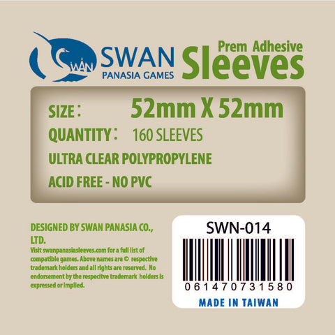 52x52mm -160 pack, Thin sleeves (SWN-014)