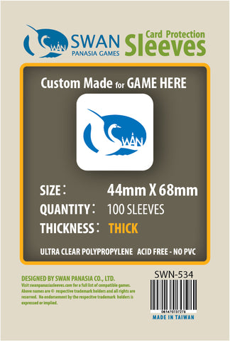 44x68mm Mini Euro Small-100 Pack, Thick Sleeves (SWN-534)