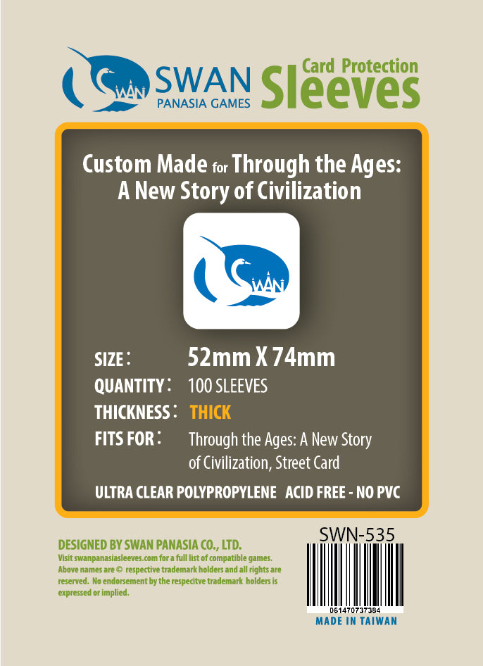 52x74mm -100 Pack, Thick Sleeves (SWN-535)