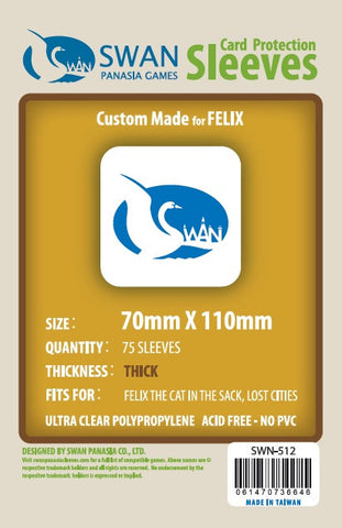 70x110 mm Felix, Lost Cities, Silver Premium/Thick -75 per pack (SWN-512)