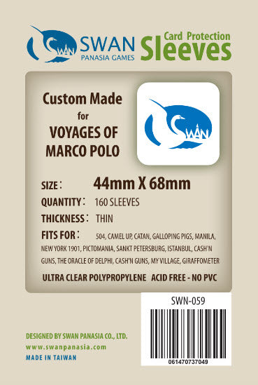 44x68mm -Mini Euro Small 160 Pack, Thin Sleeves (SWN-059) SwanPanasia Sleeves 44x68mm -Mini Euro Small 160 Pack, Thin Sleeves (SWN-059) SwanPanasia Sleeves