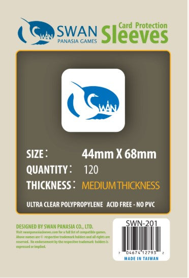 44x68mm Mini Euro Small-120 pack, Medium Thickness Sleeves (SWN-201)