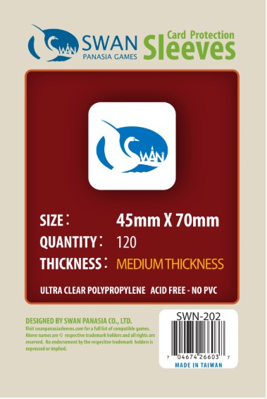 45x70mm Mini Euro -120 pack, Medium Thickness Sleeves (SWN-202)