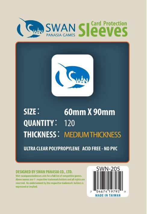 65mm x 90mm card sleeves 60x90mm Chimera -120 pack, Medium Thickness Sleeves (SWN-205) – SwanPanasia Sleeves