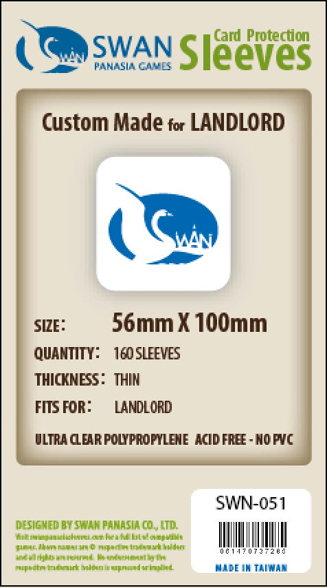 56x100mm -160 Pack, Thin Sleeves (SWN-051) SwanPanasia Sleeves 56x100mm -160 Pack, Thin Sleeves (SWN-051) SwanPanasia Sleeves
