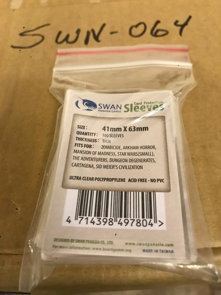 Swan Card Sleeves: 41 X 63 mm (thin) 160 per pack (SWN-064)