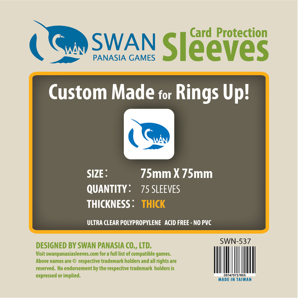 75x75mm -75 Pack, Thick Sleeves (SWN-537) SwanPanasia Sleeves 75x75mm -75 Pack, Thick Sleeves (SWN-537) SwanPanasia Sleeves