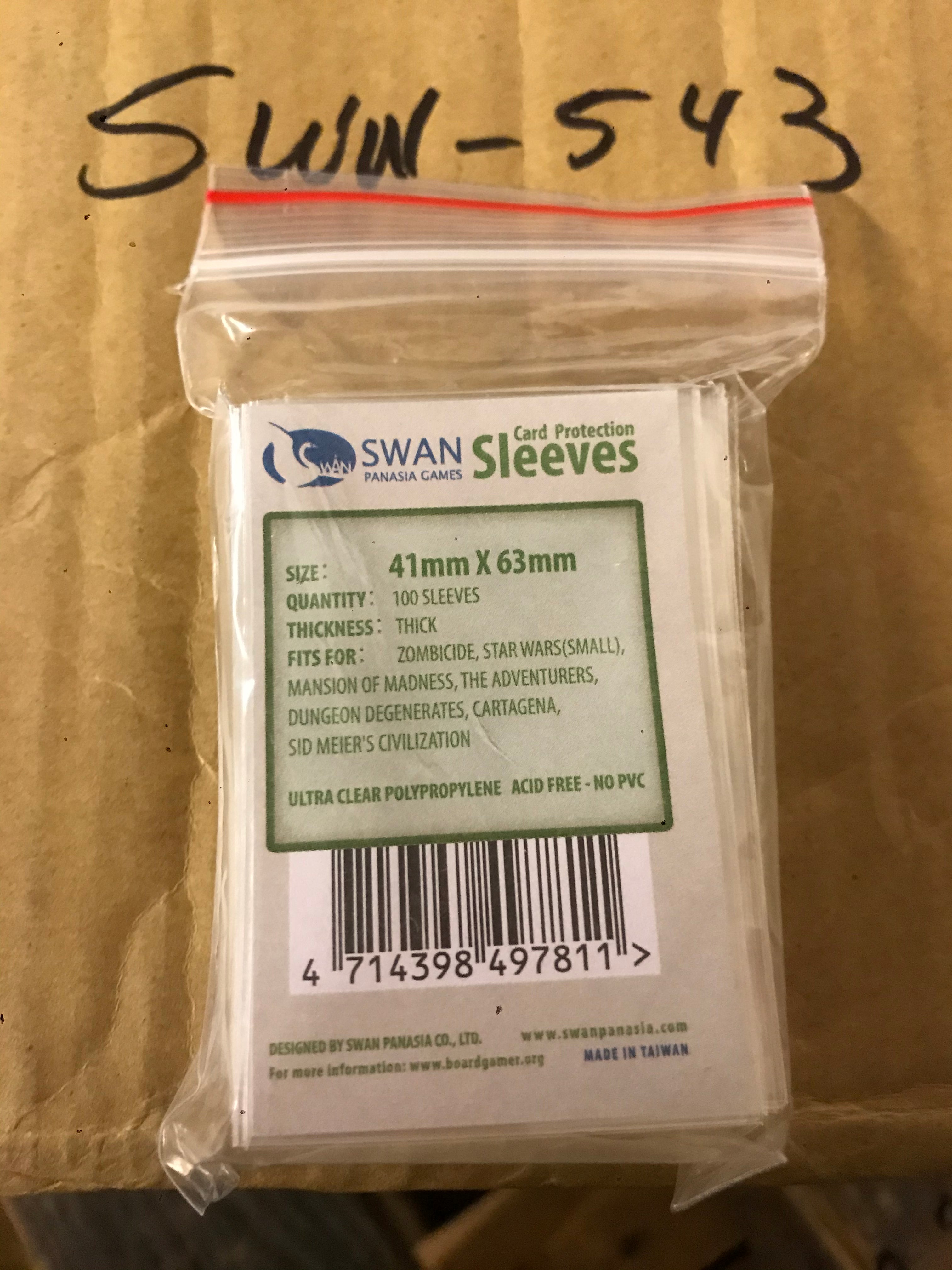 41x63mm -100 Pack, Thick Sleeves (SWN-543) SwanPanasia Sleeves 41x63mm -100 Pack, Thick Sleeves (SWN-543) SwanPanasia Sleeves