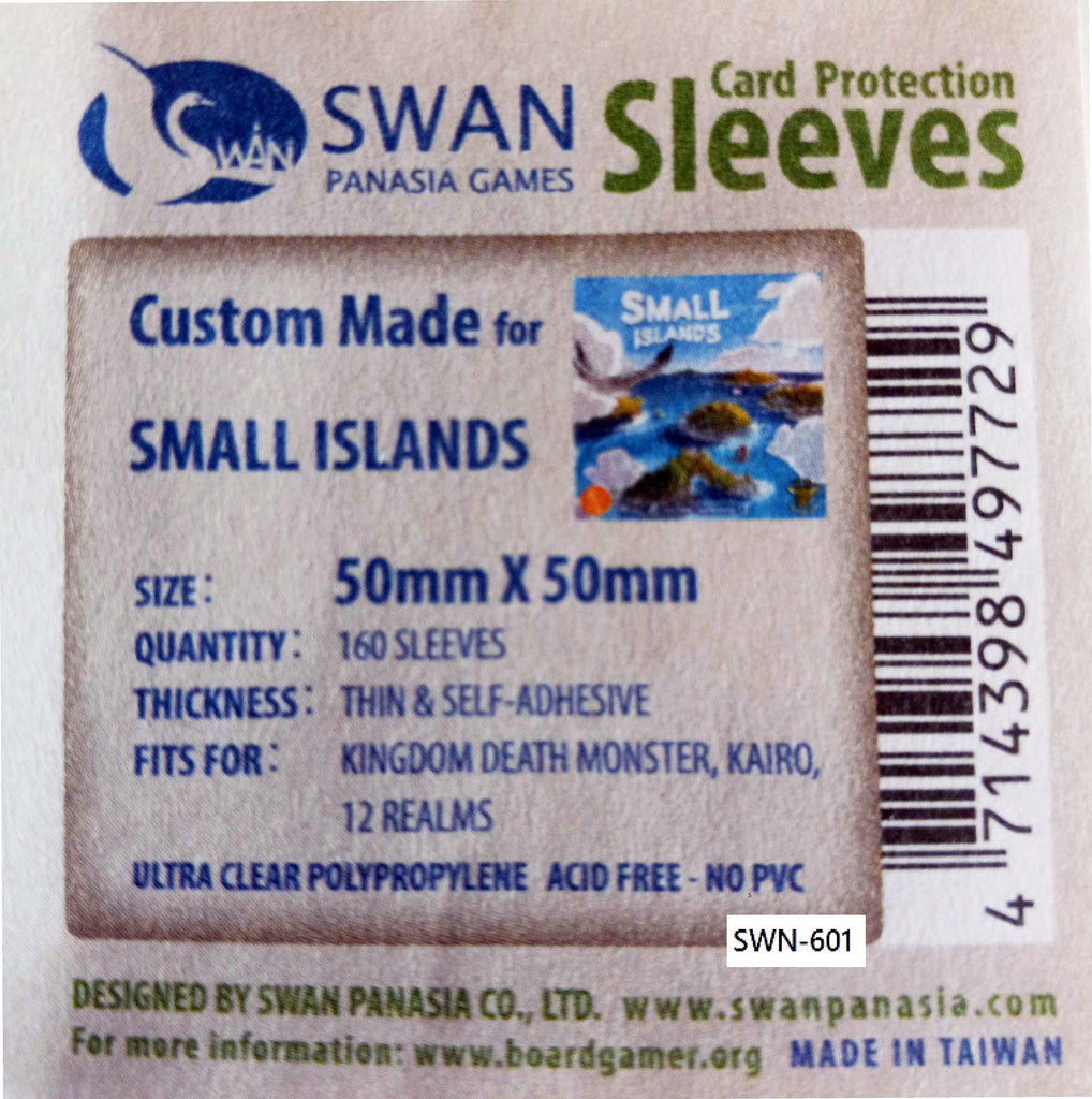 Swan Card Sleeves: 50 X 50 mm self-adhesive (160 per pack) SWN-601