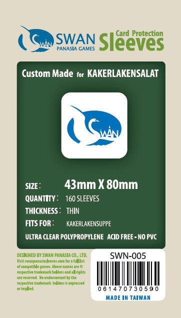 thin card sleeves 43x80mm -160 Pack, Thin Sleeves (SWN-005) – SwanPanasia Sleeves
