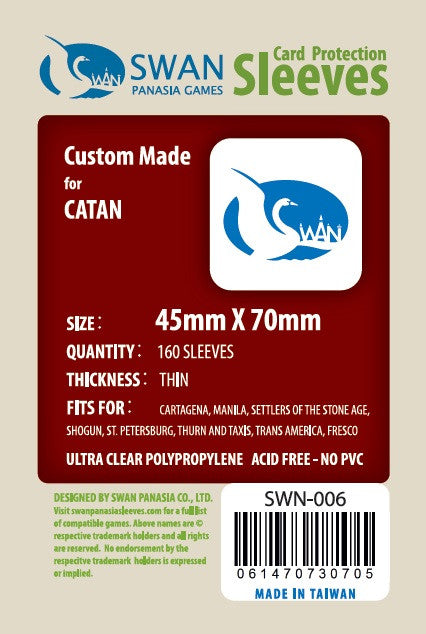 45x70mm Mini Euro -160 Pack, Thin Sleeves (SWN-006) SwanPanasia Sleeves 45x70mm Mini Euro -160 Pack, Thin Sleeves (SWN-006) SwanPanasia Sleeves