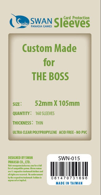 52x105mm -160 pack, Thin Sleeves (SWN-015) SwanPanasia Sleeves 52x105mm -160 pack, Thin Sleeves (SWN-015) SwanPanasia Sleeves