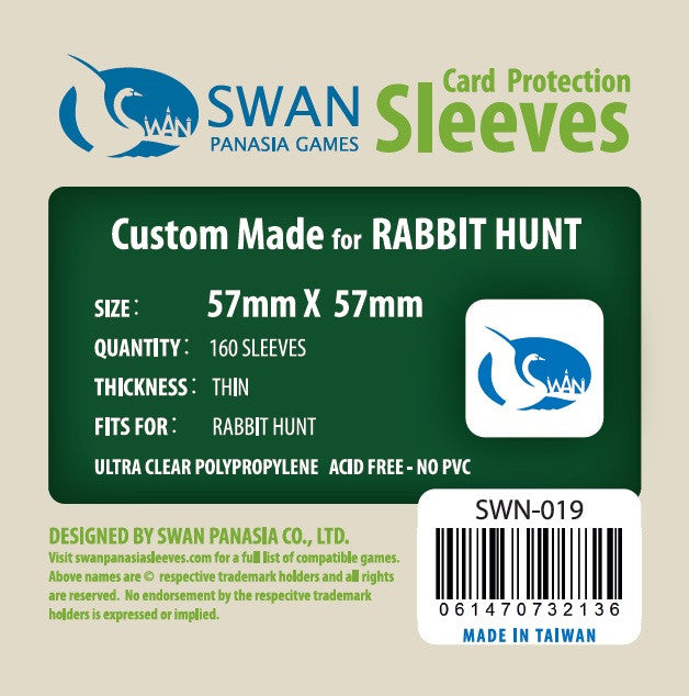 57x57mm -160 pack, Thin Sleeves (SWN-019) SwanPanasia Sleeves 57x57mm -160 pack, Thin Sleeves (SWN-019) SwanPanasia Sleeves