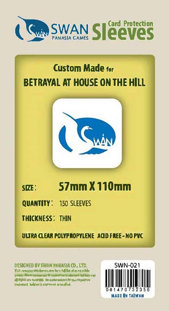 betrayal card sleeves 110 Sleeve Kings 'Betrayal at House' Board Game 58 x 108mm SKS-8822 Game not included 57x110mm -150 Pack, Thin Sleeves