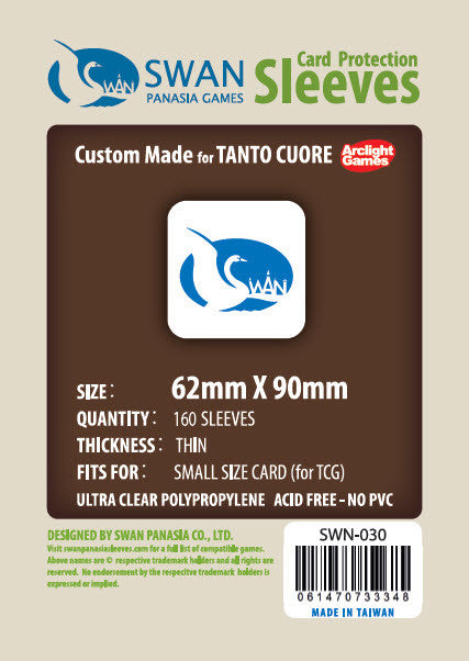 swan panasia card sleeves 52x52mm -160 pack, Thin sleeves (SWN-014) SwanPanasia Sleeves