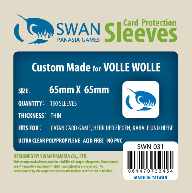 65x65mm -160 pack, Thin Sleeves (SWN-031) SwanPanasia Sleeves 65x65mm -160 pack, Thin Sleeves (SWN-031) SwanPanasia Sleeves