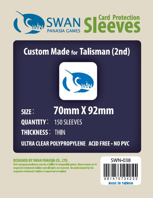 70x92mm -150 pack, Thin Sleeves (SWN-038) SwanPanasia Sleeves 70x92mm -150 pack, Thin Sleeves (SWN-038) SwanPanasia Sleeves