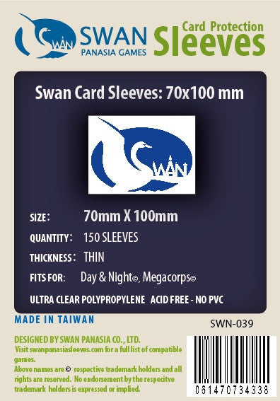 100mm x 100mm card sleeves 70x100mm -150 pack, Thin Sleeves (SWN-039) – SwanPanasia Sleeves