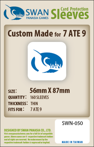 56x87mm - 160 Pack, Thin Sleeves - 7 Ate 9, SWN-050
