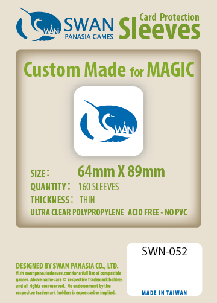 64x89mm Standard Card Sleeve- 160 Pack, Thin Sleeves (SWN-052) SwanPanasia Sleeves 64x89mm Standard Card Sleeve- 160 Pack, Thin Sleeves (SWN-052) SwanPanasia Sleeves