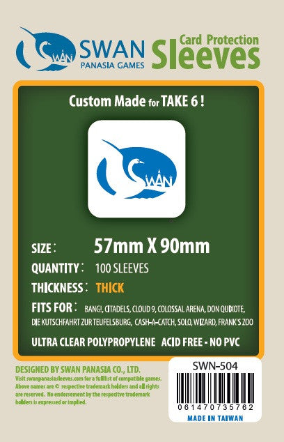 57x90mm Standard USA -100 pack, Thick Sleeves (SWN-504) SwanPanasia Sleeves 57x90mm Standard USA -100 pack, Thick Sleeves (SWN-504) SwanPanasia Sleeves