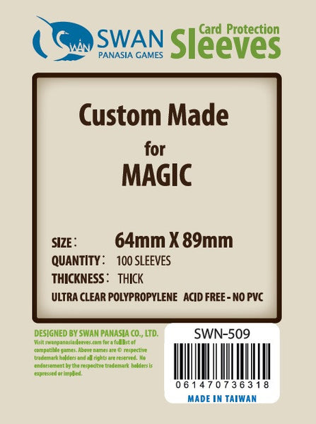 64x89mm Standard Card Sleeve -100 pack, Thick Sleeves (SWN-509)