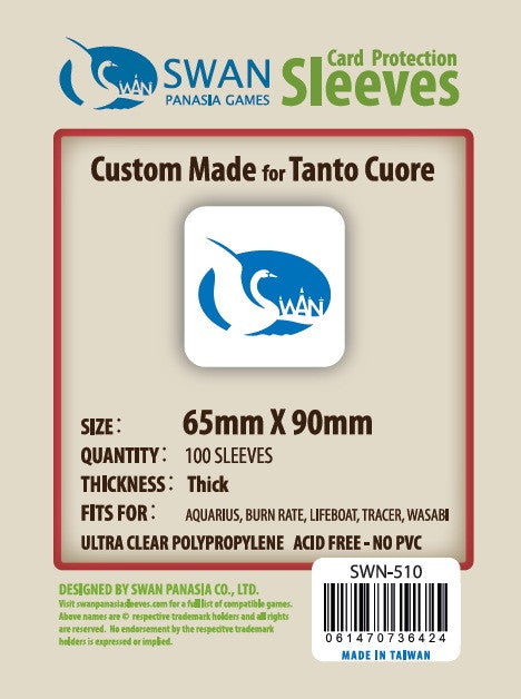 65x90mm Standard Card Sleeve -100 pack, Thick Sleeves (SWN-510) SwanPanasia Sleeves 65x90mm Standard Card Sleeve -100 pack, Thick Sleeves (SWN-510) SwanPanasia Sleeves