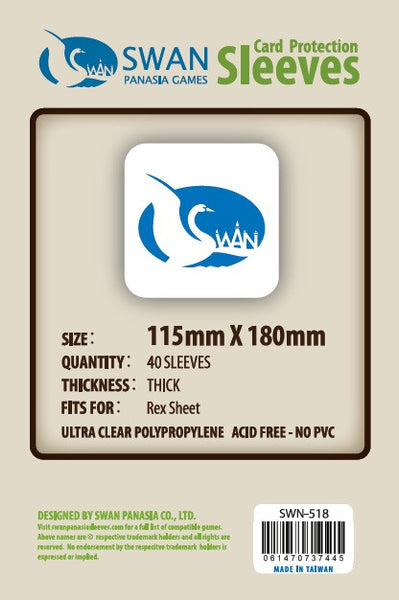 115x180mm Rex Sheet-40 pack, Thick Sleeves (SWN-518)