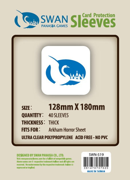 128x180mm -40 pack, Thick Sleeves (SWN-519) SwanPanasia Sleeves 128x180mm -40 pack, Thick Sleeves (SWN-519) SwanPanasia Sleeves
