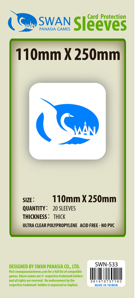 110x250mm - 20 Pack, Thick Sleeves SWN-533
